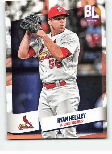 Original gloss of Ryan Helsley baseball card from 2024 Topps Big League Cardinals set