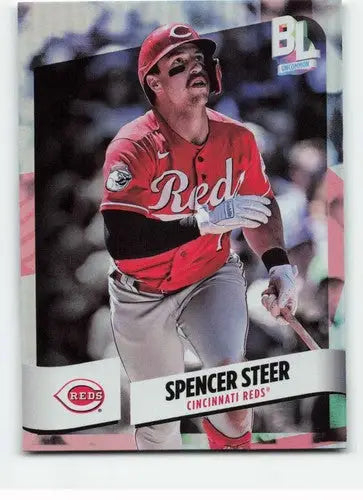 2024 Topps Big League #234 Spencer Steer NM-MT SP Reds Uncommon Foil ID:68883 - Baseball Card Single