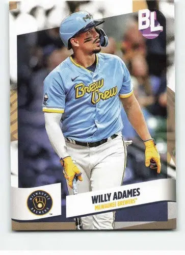 Original gloss 2024 Topps Big League Willy Adames baseball card Brewers ID 68834
