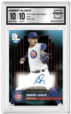 Graded Topps Big League Adbert Alzolay auto baseball card with autograph