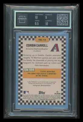 2024 Topps Big League Corbin Carroll #TBL-15 Baseball Arena Club 9.5 - Baseball Card Single