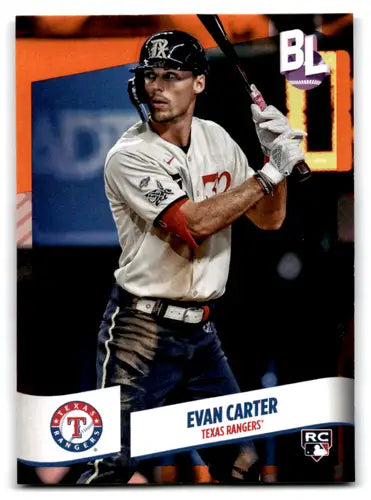 2024 Topps Big League Electric Orange #150 Evan Carter NM-MT Rangers ID:68807 - Baseball Card Single