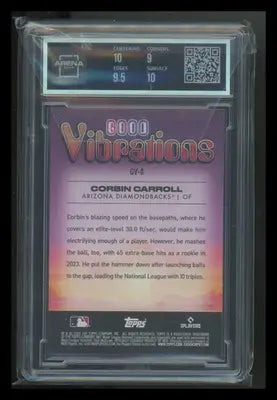2024 Topps Big League Good Vibrations Corbin Carroll #GV-8 Arena Club 9.5