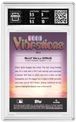 2024 Topps Big League Good Vibrations Elly De La Cruz #GV-6 RC Arena Club 9.5