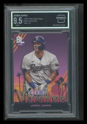 2024 Topps Big League Good Vibrations Josh Jung #GV-19 Baseball Arena Club 9.5 - Baseball Card Single