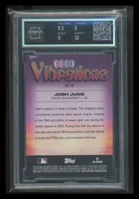 2024 Topps Big League Good Vibrations Josh Jung #GV-19 Baseball Arena Club 9.5 - Baseball Card Single