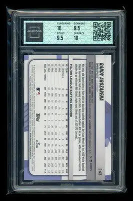2024 Topps Big League Randy Arozarena #262 Rare Blue Foil Baseball Arena Club 10