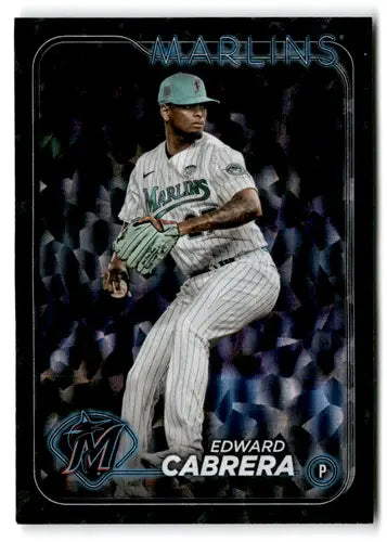 2024 Topps Black Crackle Foil #465 Edward Cabrera NM-MT Marlins ID:76659 - Baseball Card Single