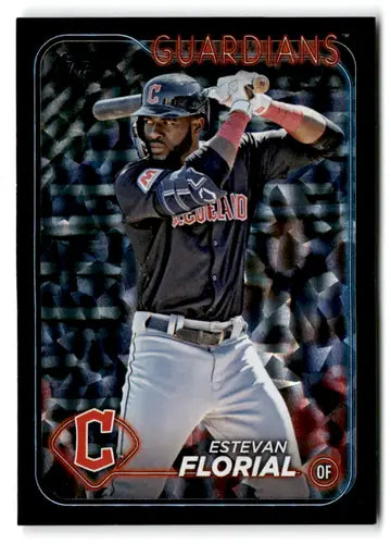 Estevan Florial baseball card from 2024 Topps Black Crackle Foil #531