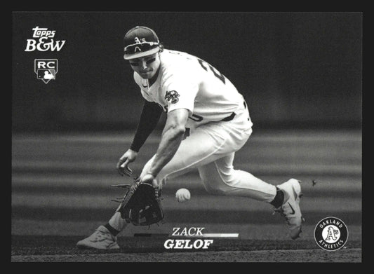 2024 Topps Black & White #94 Zack Gelof Athletics RC - Baseball Card Single