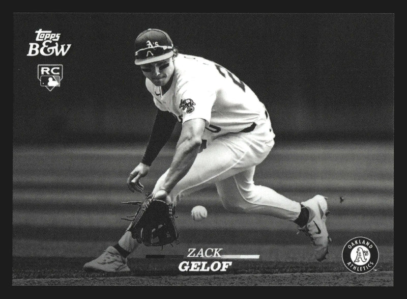 2024 Topps Black & White #94 Zack Gelof Athletics RC - Baseball Card Single