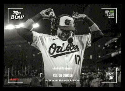 2024 Topps Black & White #RR20 Colton Cowser Rookie Resolution - Baseball Card Single