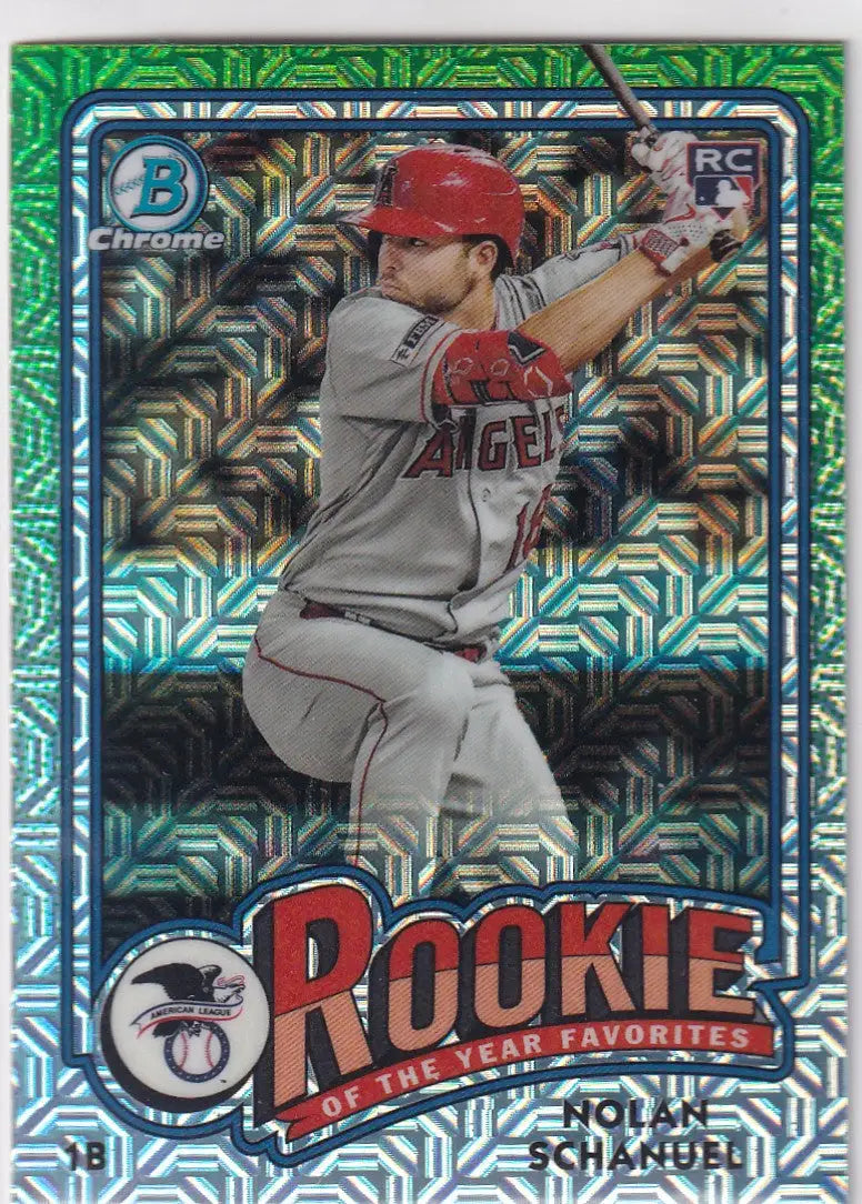 2024 TOPPS BOWMAN CHROME #ROY-9 NOLAN SCHANUEL ROOKIE OF YEAR- ANGELS - Baseball Card Single