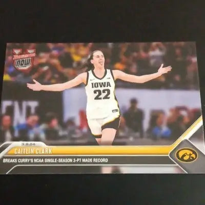 2024 Topps/Bowman NOW - Caitlin Clark #11. Iowa. NCAA 3 pointer record. NRMT+ - Basketball Card Single