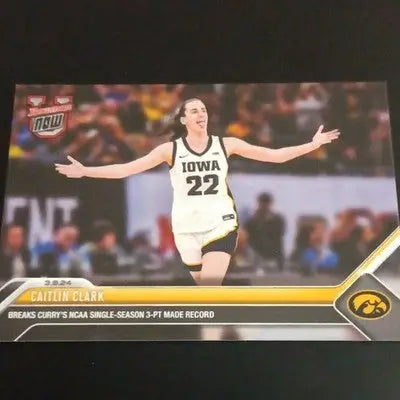 2024 Topps/Bowman NOW - Caitlin Clark #11. Iowa. NCAA 3 pointer record. NRMT+ - Basketball Card Single