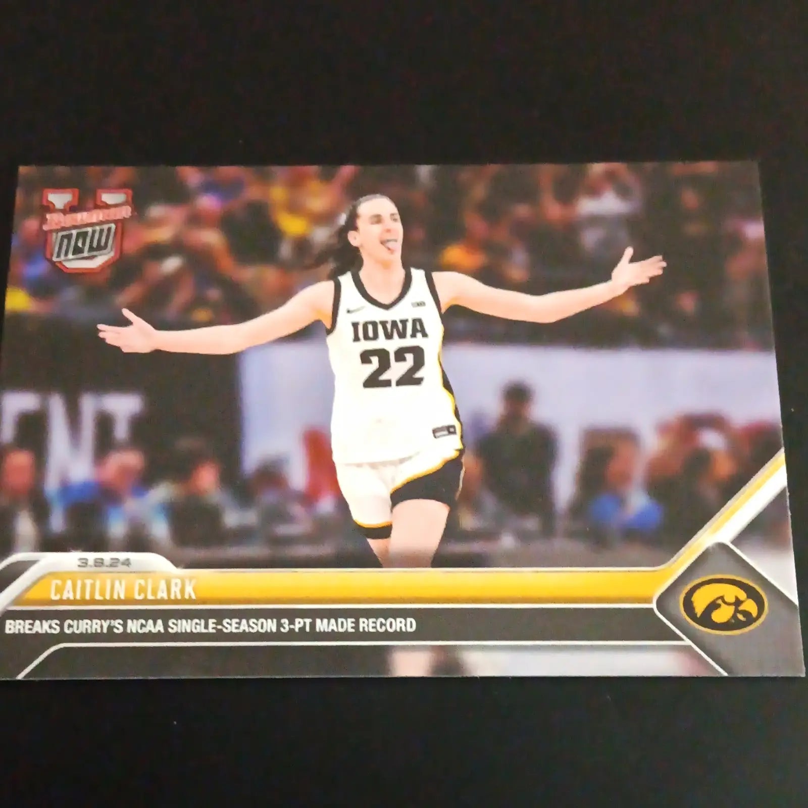 2024 Topps/Bowman NOW - Caitlin Clark #11. Iowa. NCAA 3 pointer record. NRMT+ - Basketball Card Single