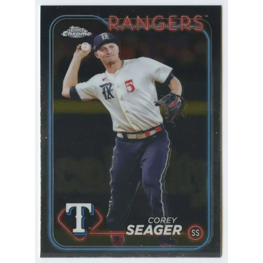 2024 Topps Chrome #100 Corey Seager NM-MT Texas Rangers Baseball Card - Baseball Card Single