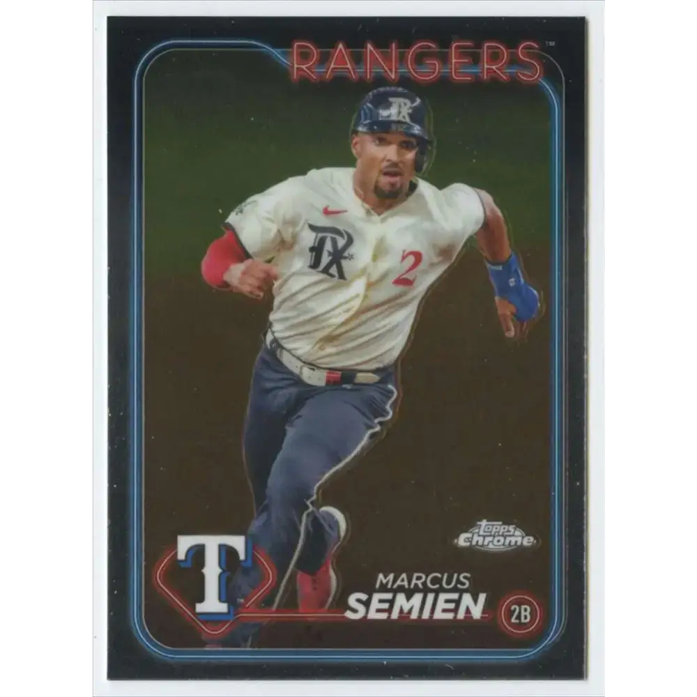 2024 Topps Chrome #102 Marcus Semien NM-MT Texas Rangers Baseball Card - Baseball Card Single