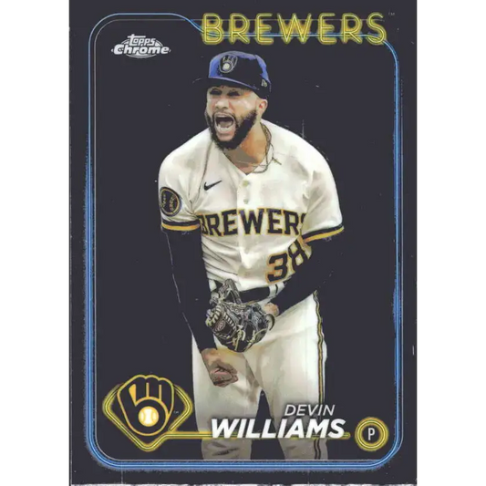 2024 Topps Chrome #103 Devin Williams NM-MT Milwaukee Brewers Baseball Card - Baseball Card Single