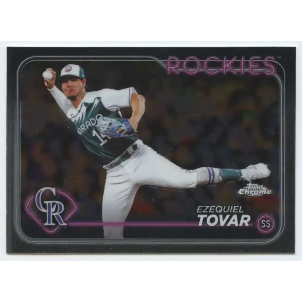 2024 Topps Chrome #105 Ezequiel Tovar NM-MT Colorado Rockies Baseball Card - Baseball Card Single