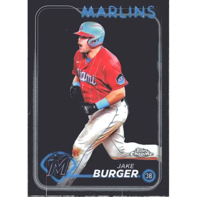 2024 Topps Chrome #108 Jake Burger NM-MT Miami Marlins Baseball Card - Baseball Card Single