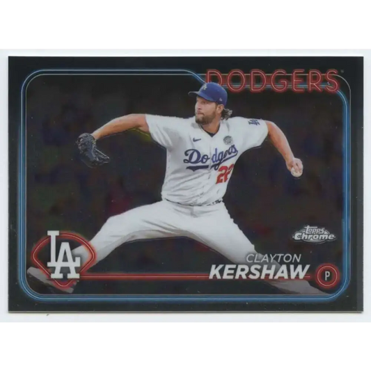 2024 Topps Chrome #110 Clayton Kershaw NM-MT Los Angeles Dodgers Baseball Card - Baseball Card Single