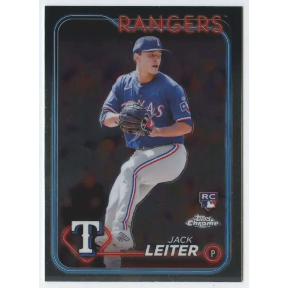 2024 Topps Chrome #111 Jack Leiter NM-MT RC Rookie Texas Rangers Baseball Card - Baseball Card Single