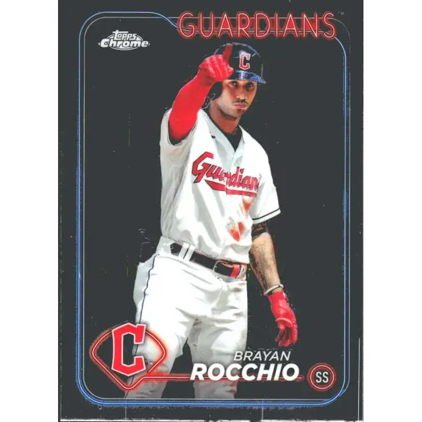 2024 Topps Chrome #113 Brayan Rocchio NM-MT Cleveland Guardians Baseball Card - Baseball Card Single