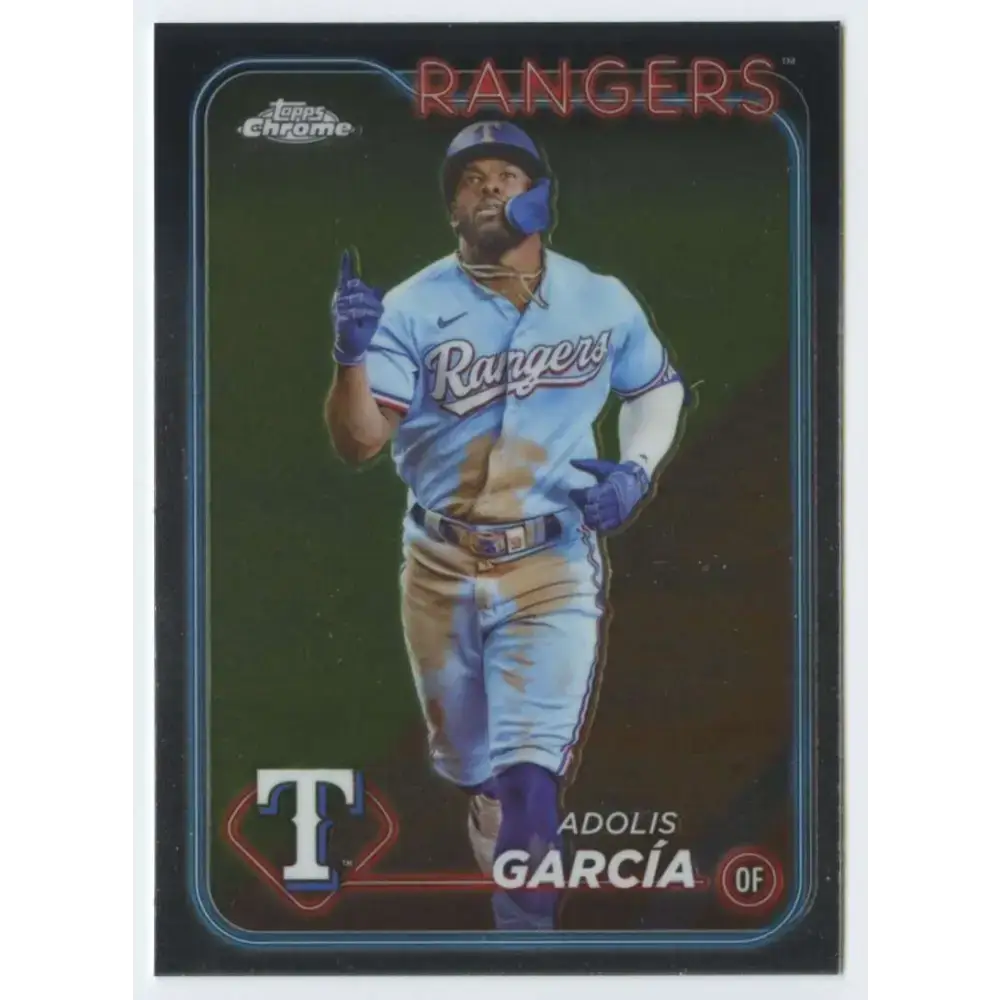 2024 Topps Chrome #114 Adolis Garcia NM-MT Texas Rangers Baseball Card - Baseball Card Single