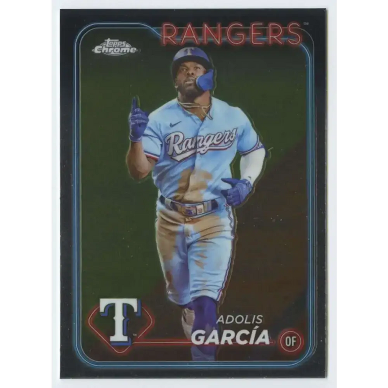 2024 Topps Chrome #114 Adolis Garcia NM-MT Texas Rangers Baseball Card - Baseball Card Single