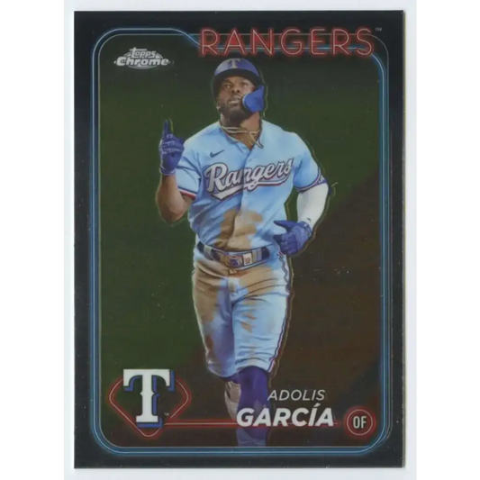 2024 Topps Chrome #114 Adolis Garcia NM-MT Texas Rangers Baseball Card - Baseball Card Single