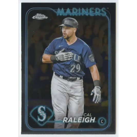 2024 Topps Chrome #119 Cal Raleigh NM-MT Seattle Mariners Baseball Card - Baseball Card Single