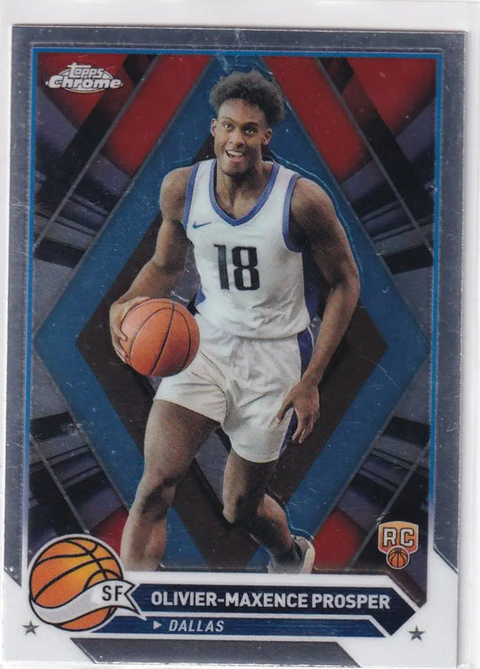 2024 TOPPS CHROME #120 OLIVIER PROSPER- DALLAS MAVERICKS - Basketball Card Single