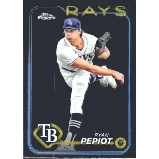 2024 Topps Chrome #128 Ryan Pepiot NM-MT Tampa Bay Rays Baseball Card - Baseball Card Single