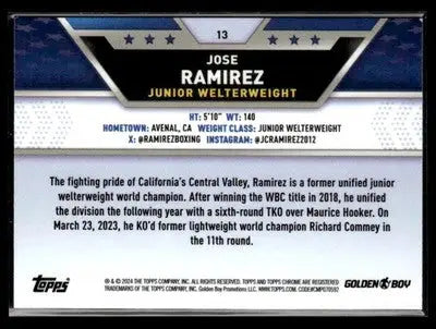 2024 Topps Chrome #13 Jose Ramirez Bronze Refractor #042/225 - Baseball Card Single