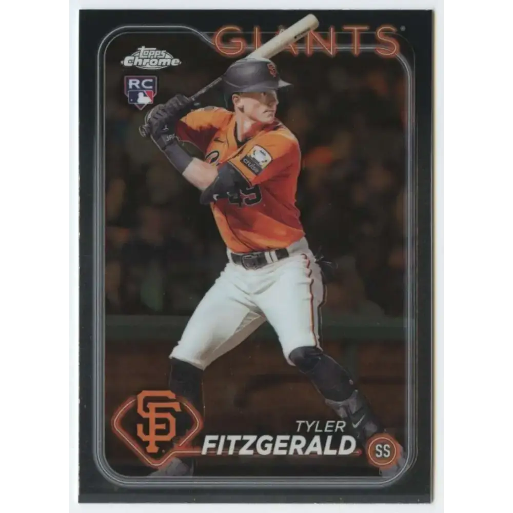 2024 Topps Chrome #131 Tyler Fitzgerald NM-MT RC Rookie San Francisco Giants Baseball Card - Baseball Card Single