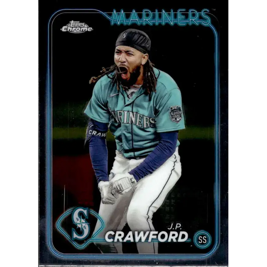 2024 Topps Chrome #14 J.P. Crawford NM-MT Seattle Mariners Baseball Card - Baseball Card Single