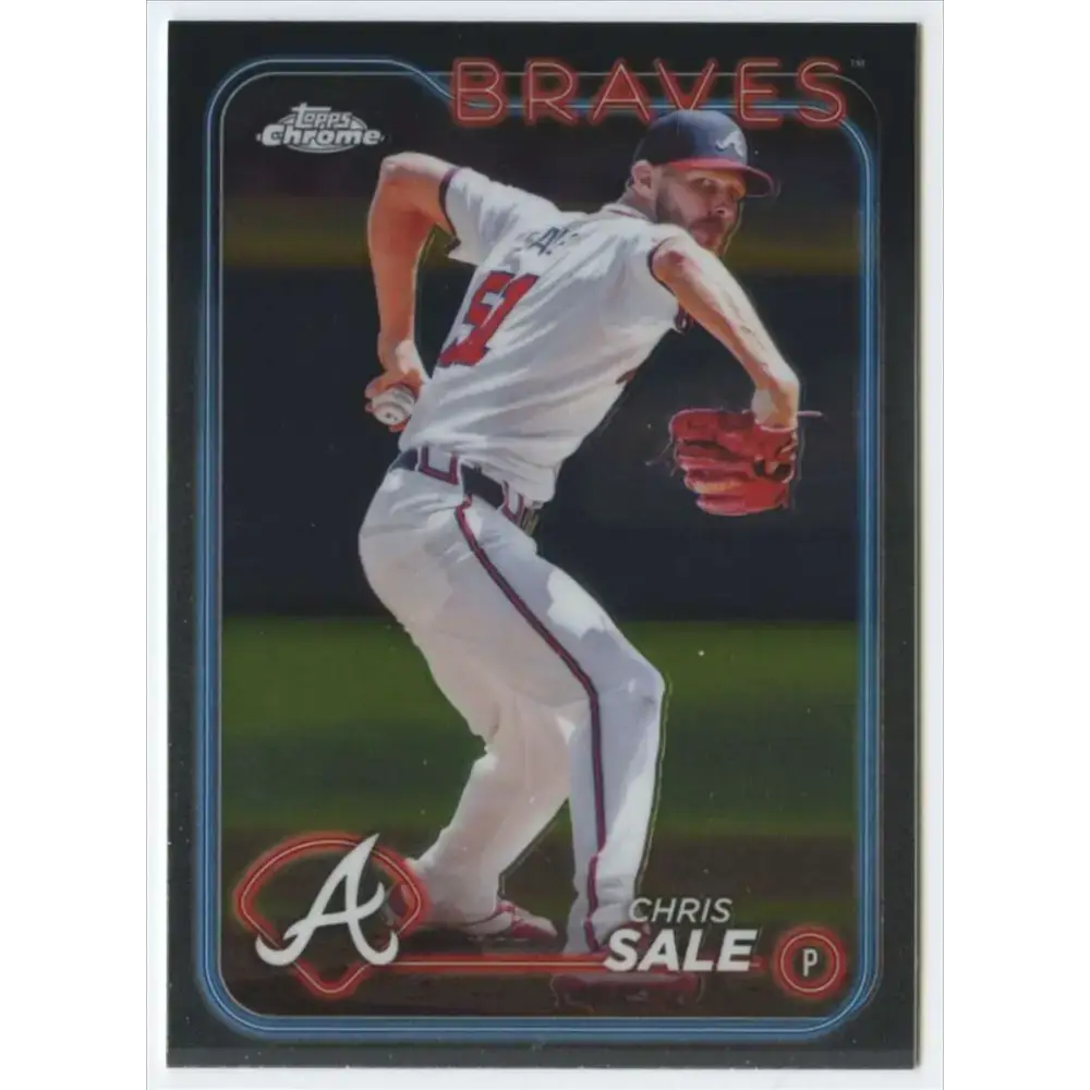 2024 Topps Chrome #144 Chris Sale NM-MT Atlanta Braves Baseball Card - Baseball Card Single