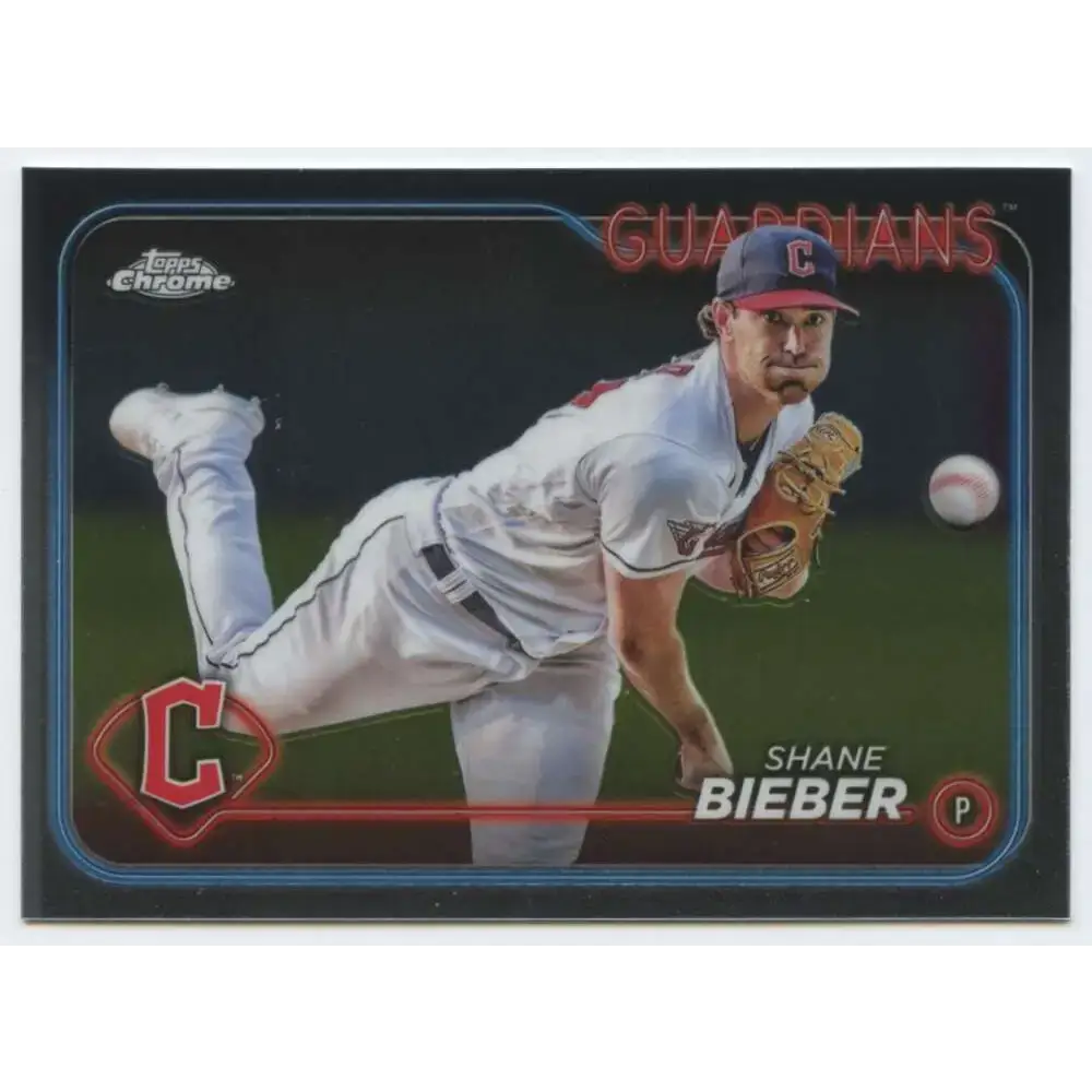 2024 Topps Chrome #149 Shane Bieber NM-MT Cleveland Guardians Baseball Card - Baseball Card Single