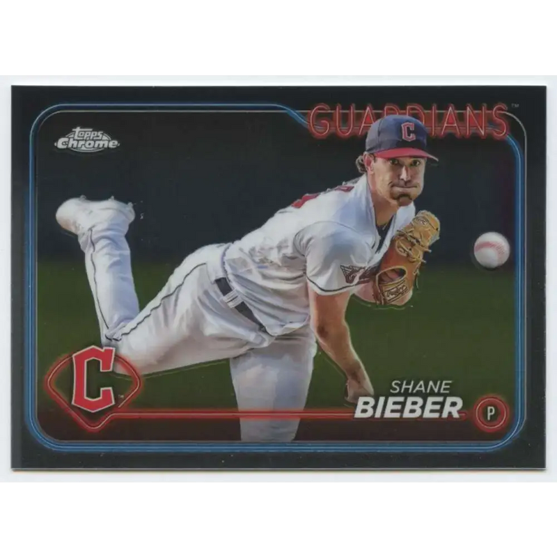 2024 Topps Chrome #149 Shane Bieber NM-MT Cleveland Guardians Baseball Card - Baseball Card Single