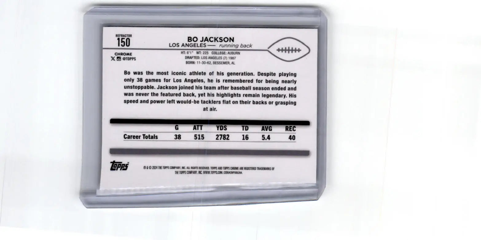 2024 Topps Chrome #150 Bo Jackson Refractor - Football Card Single