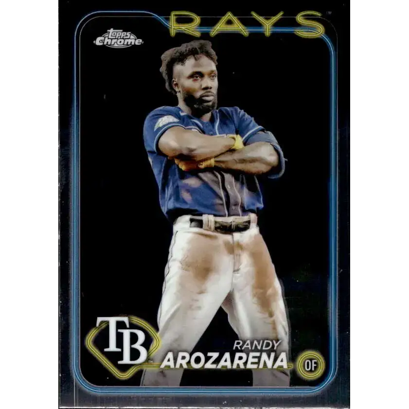 2024 Topps Chrome #153 Randy Arozarena NM-MT Tampa Bay Rays Baseball Card - Baseball Card Single