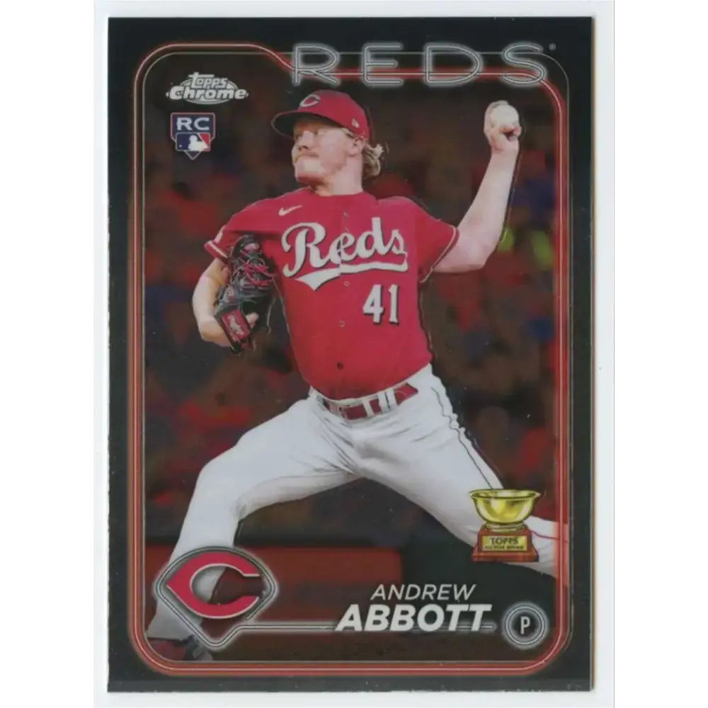 2024 Topps Chrome #154 Andrew Abbott NM-MT RC Rookie Cincinnati Reds Baseball Card - Baseball Card Single