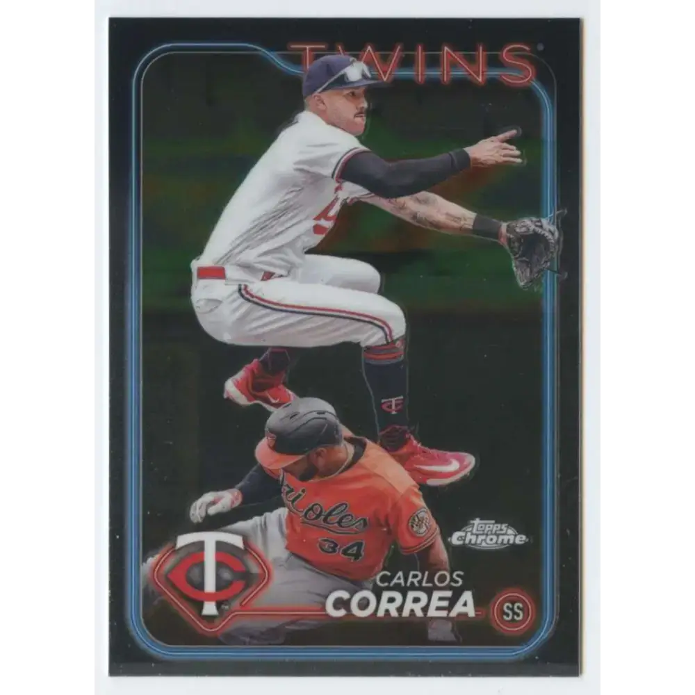2024 Topps Chrome #156 Carlos Correa NM-MT Minnesota Twins Baseball Card - Baseball Card Single
