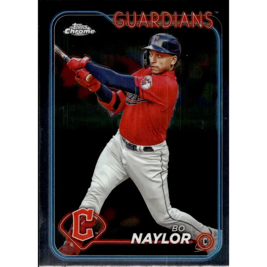 2024 Topps Chrome #158 Bo Naylor NM-MT Cleveland Guardians Baseball Card - Baseball Card Single