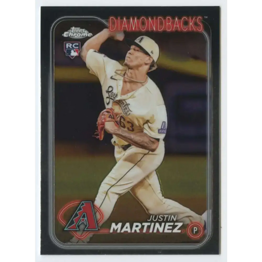 2024 Topps Chrome #159 Justin Martinez NM-MT RC Rookie Arizona Diamondbacks Baseball Card - Baseball Card Single