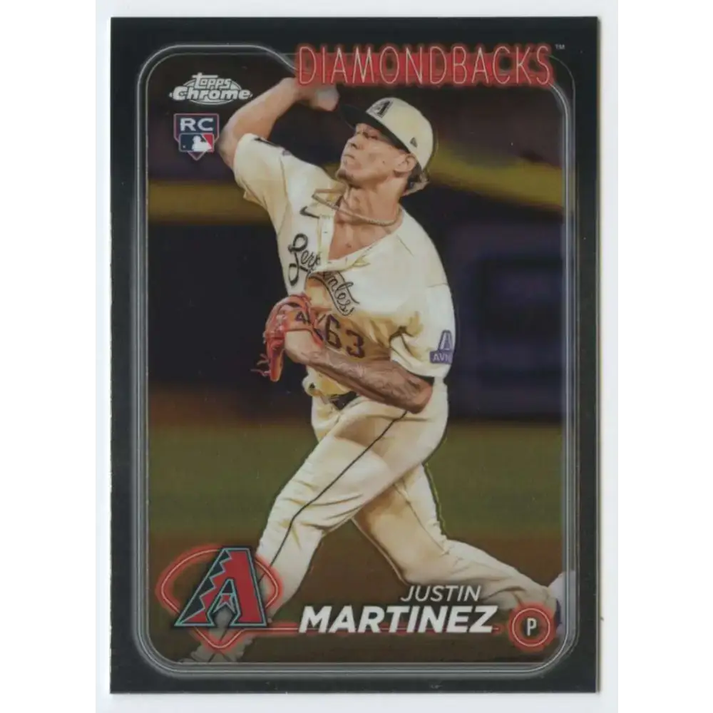 2024 Topps Chrome #159 Justin Martinez NM-MT RC Rookie Arizona Diamondbacks Baseball Card - Baseball Card Single