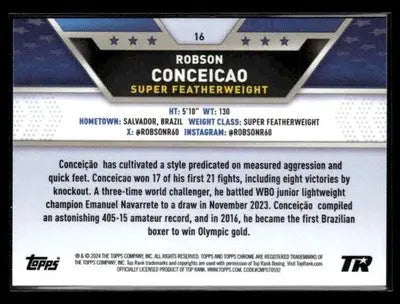 2024 Topps Chrome #16 Robson Conceicao - UFC/MMA Card Single