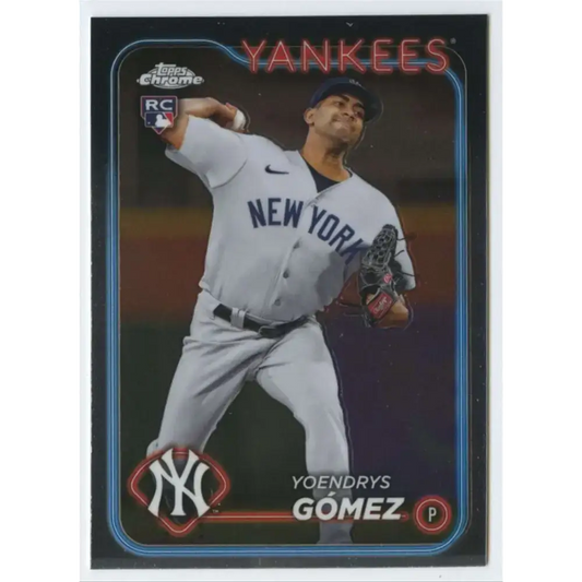 2024 Topps Chrome #160 Yoendrys Gomez NM-MT RC Rookie New York Yankees Baseball Card - Baseball Card Single