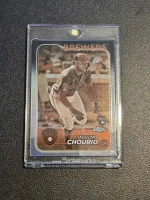2024 Topps Chrome #161 Jackson Chourio Sepia Refractors - Baseball Card Single